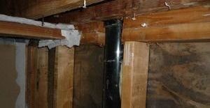 Water and Mold Damage Restoration Conducted On Joists And Piping